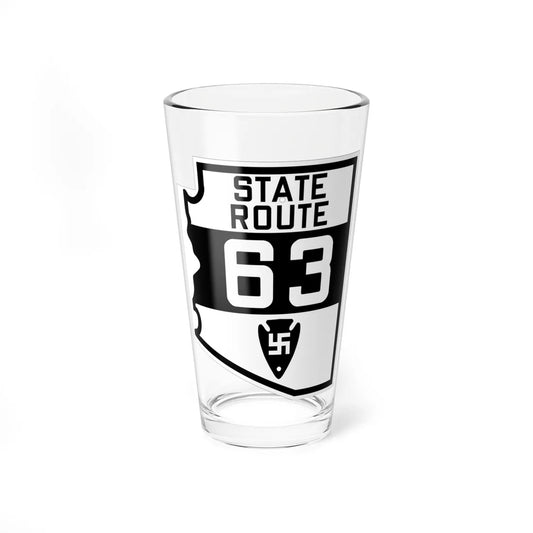 Arizona 63 1927 (Arizona) (Road Sign) Pint Glss 16oz 16oz - Go Mug Yourself