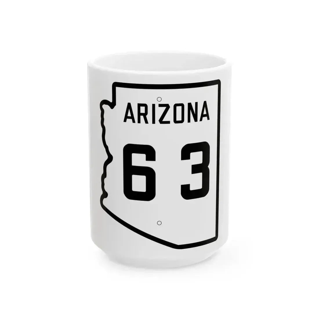 Arizona 63 1941 (Arizona) (Road Sign) White Coffee Mug 15oz - Go Mug Yourself
