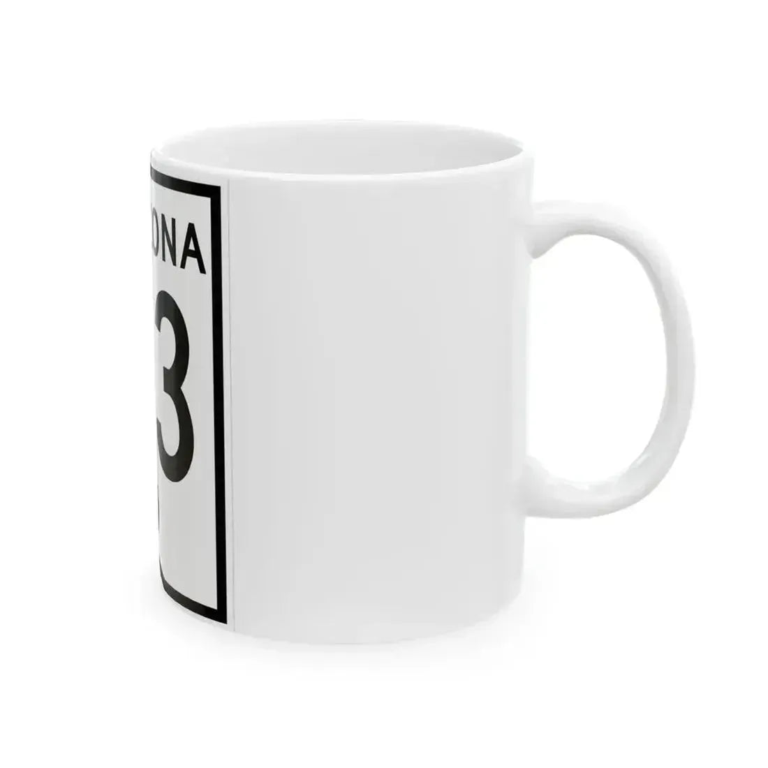 Arizona 63 1956 (Arizona) (Road Sign) White Coffee Mug - Go Mug Yourself