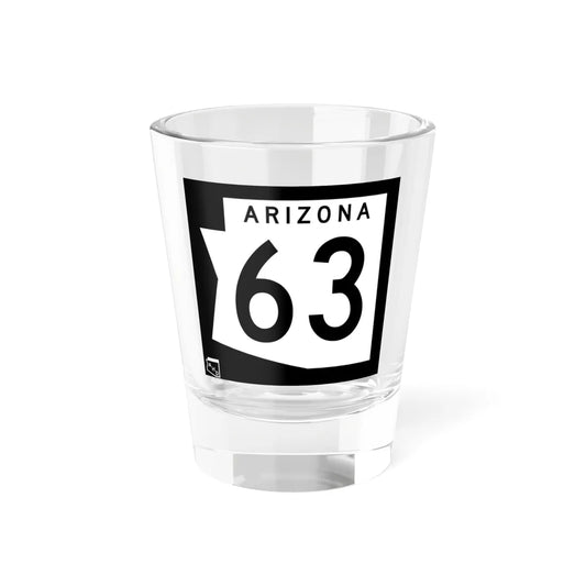 Arizona 63 1973 (Arizona) (Road Sign) Shot Glass 1.5oz 1.5oz - Go Mug Yourself