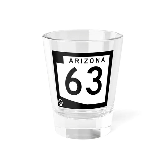 Arizona 63 1978 (Arizona) (Road Sign) Shot Glass 1.5oz 1.5oz - Go Mug Yourself