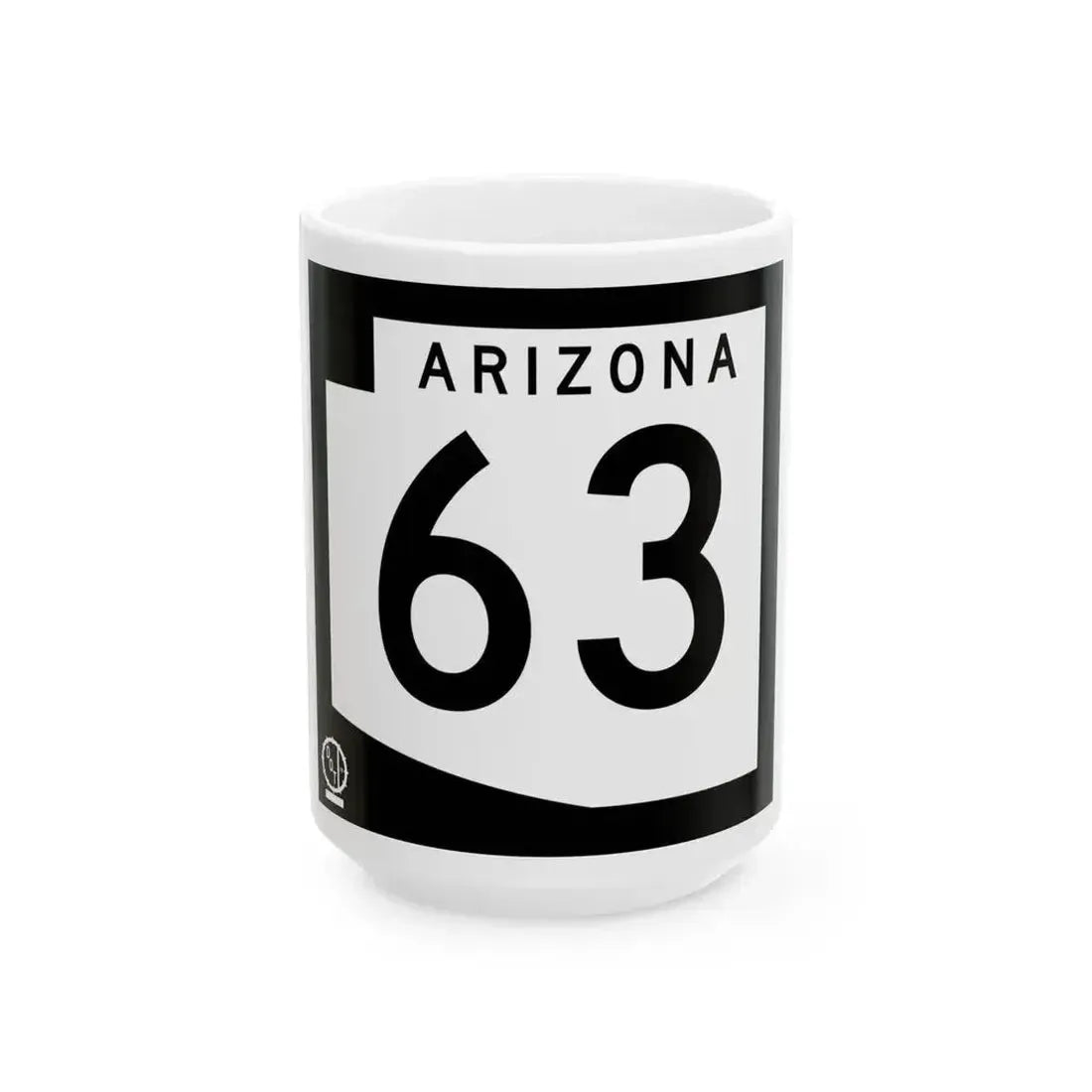 Arizona 63 1978 (Arizona) (Road Sign) White Coffee Mug 15oz - Go Mug Yourself