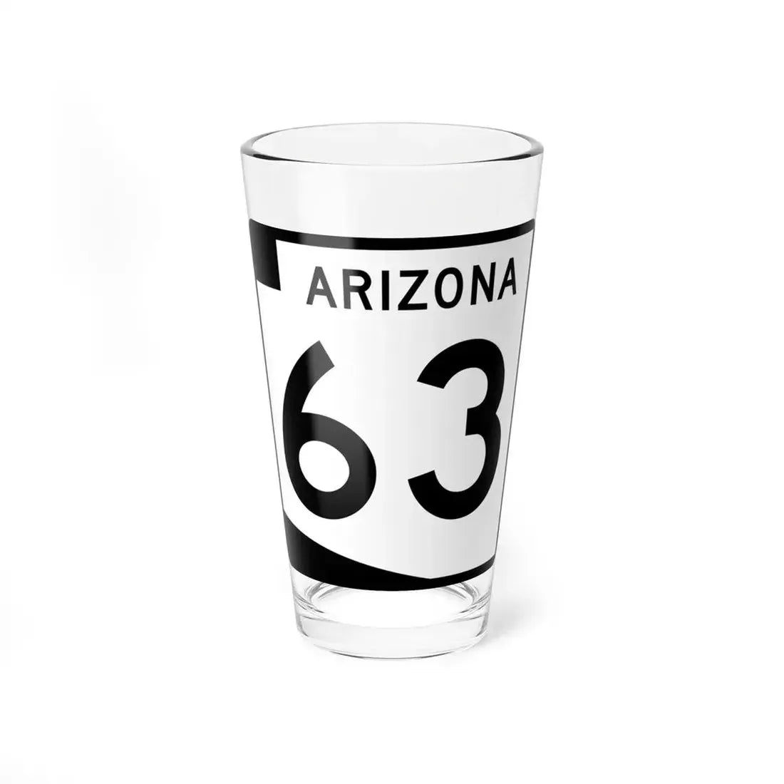 Arizona 63 (Arizona) (Road Sign) Pint Glss 16oz 16oz - Go Mug Yourself