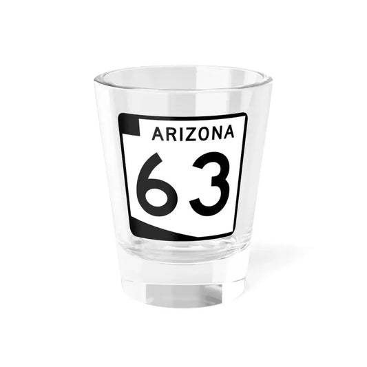 Arizona 63 (Arizona) (Road Sign) Shot Glass 1.5oz 1.5oz - Go Mug Yourself