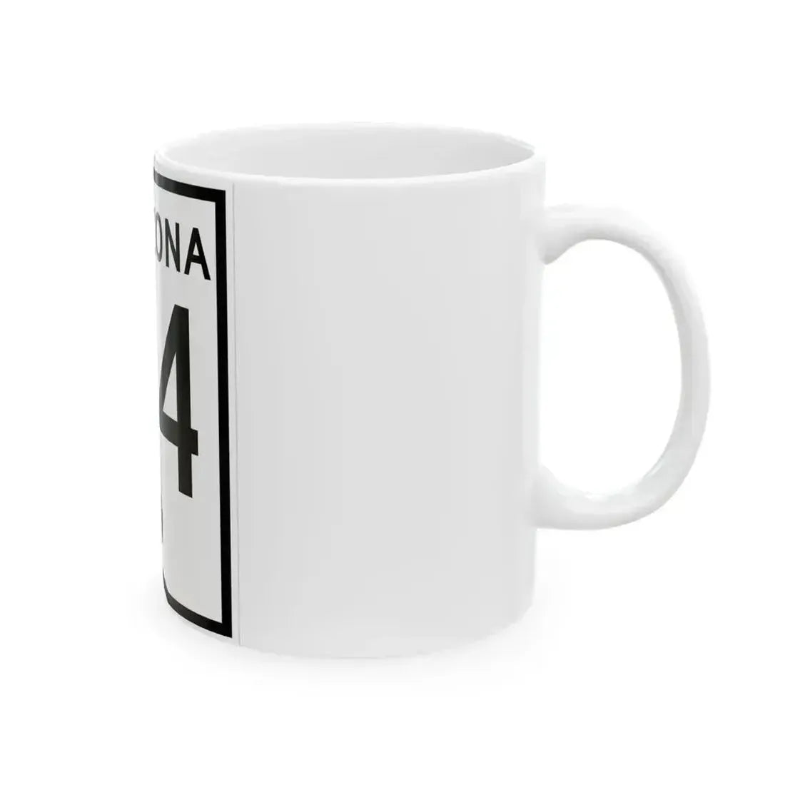 Arizona 64 1956 (Arizona) (Road Sign) White Coffee Mug - Go Mug Yourself