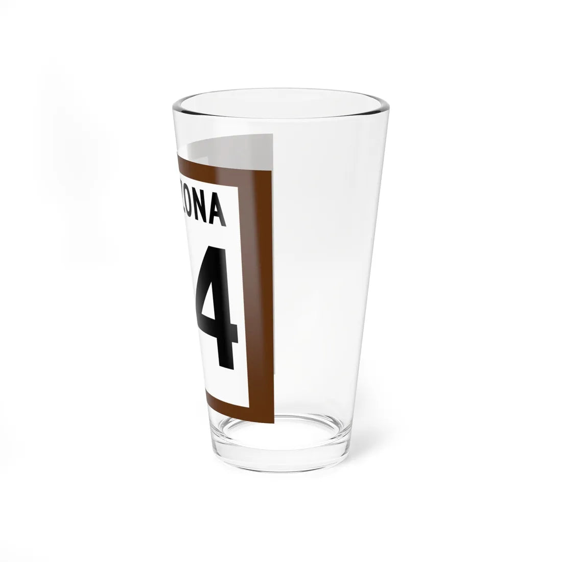 Arizona 64 1960 east (Arizona) (Road Sign) Pint Glss 16oz - Go Mug Yourself