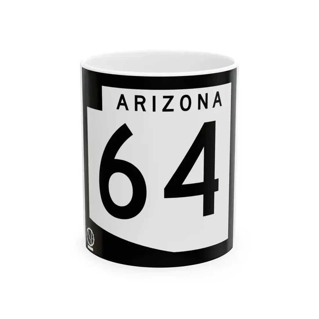 Arizona 64 1978 (Arizona) (Road Sign) White Coffee Mug 11oz - Go Mug Yourself