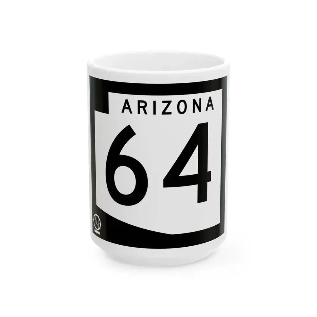 Arizona 64 1978 (Arizona) (Road Sign) White Coffee Mug - Go Mug Yourself