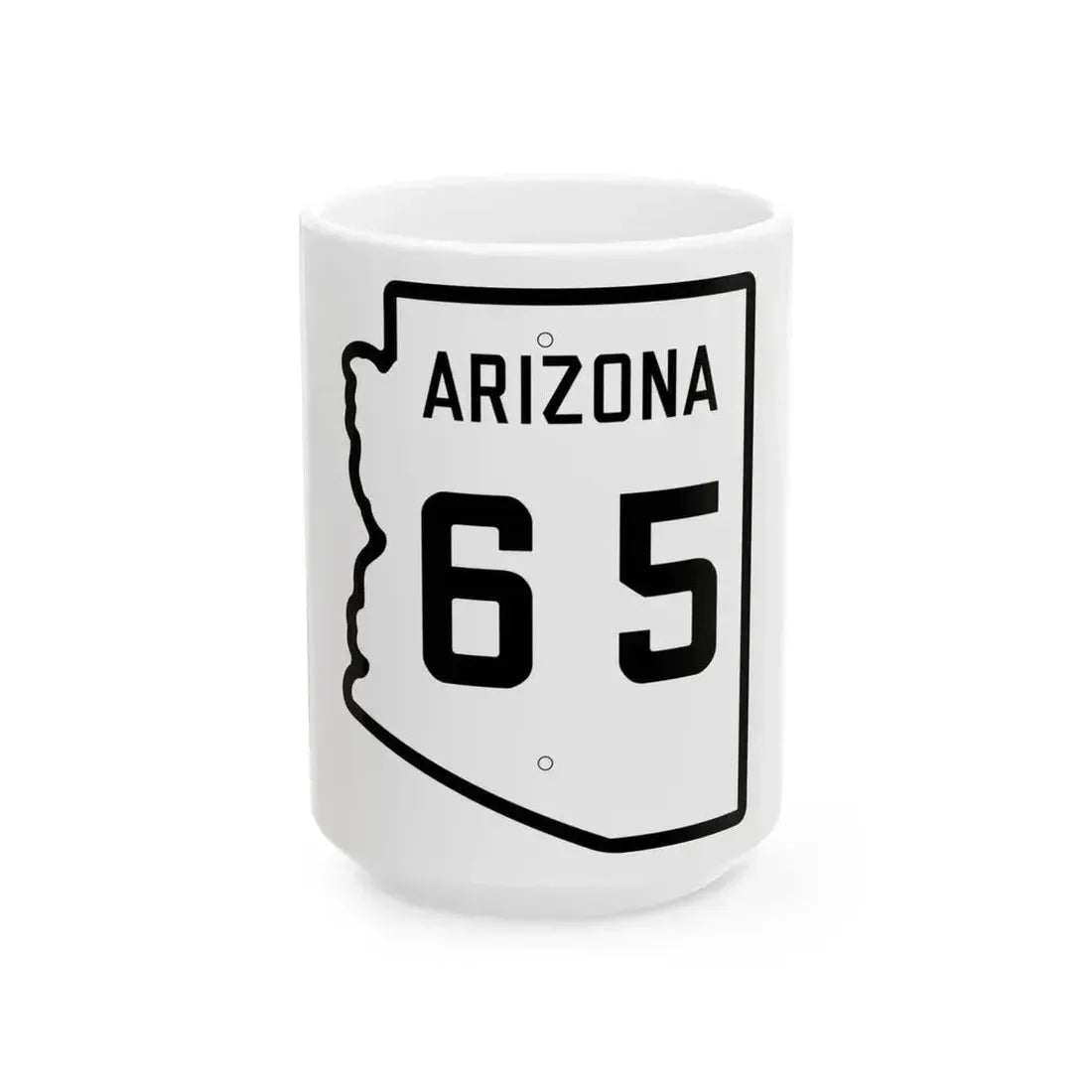 Arizona 65 1941 (Arizona) (Road Sign) White Coffee Mug 15oz - Go Mug Yourself