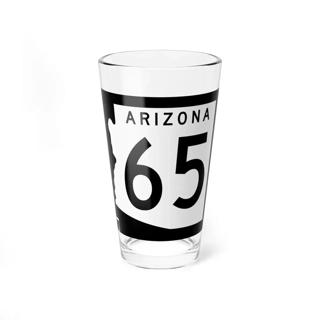 Arizona 65 1963 (Arizona) (Road Sign) Pint Glss 16oz 16oz - Go Mug Yourself
