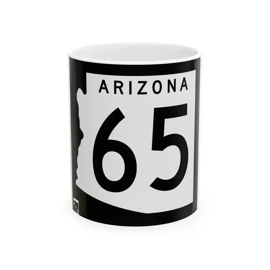 Arizona 65 1963 (Arizona) (Road Sign) White Coffee Mug 11oz - Go Mug Yourself