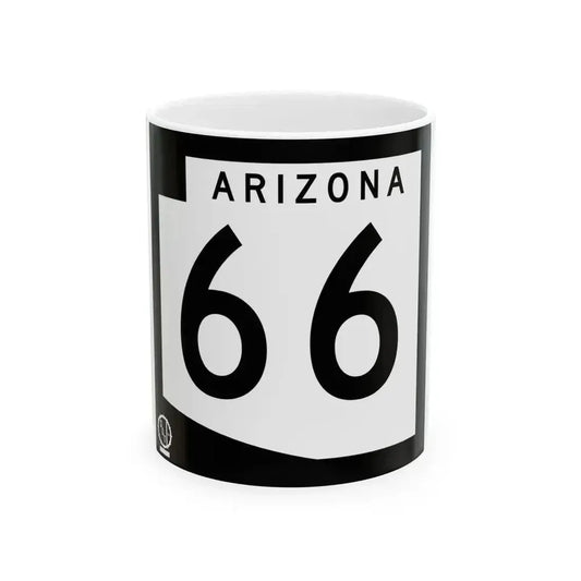 Arizona 66 1978 (Arizona) (Road Sign) White Coffee Mug 11oz - Go Mug Yourself