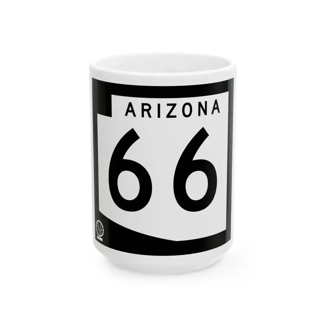 Arizona 66 1978 (Arizona) (Road Sign) White Coffee Mug 15oz - Go Mug Yourself