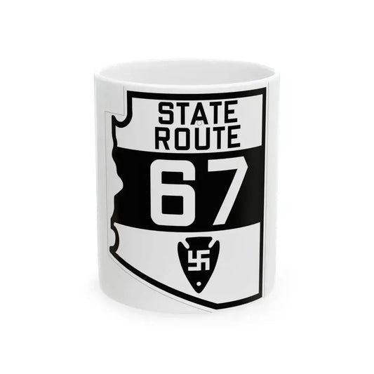 Arizona 67 1927 (Arizona) (Road Sign) White Coffee Mug 11oz - Go Mug Yourself
