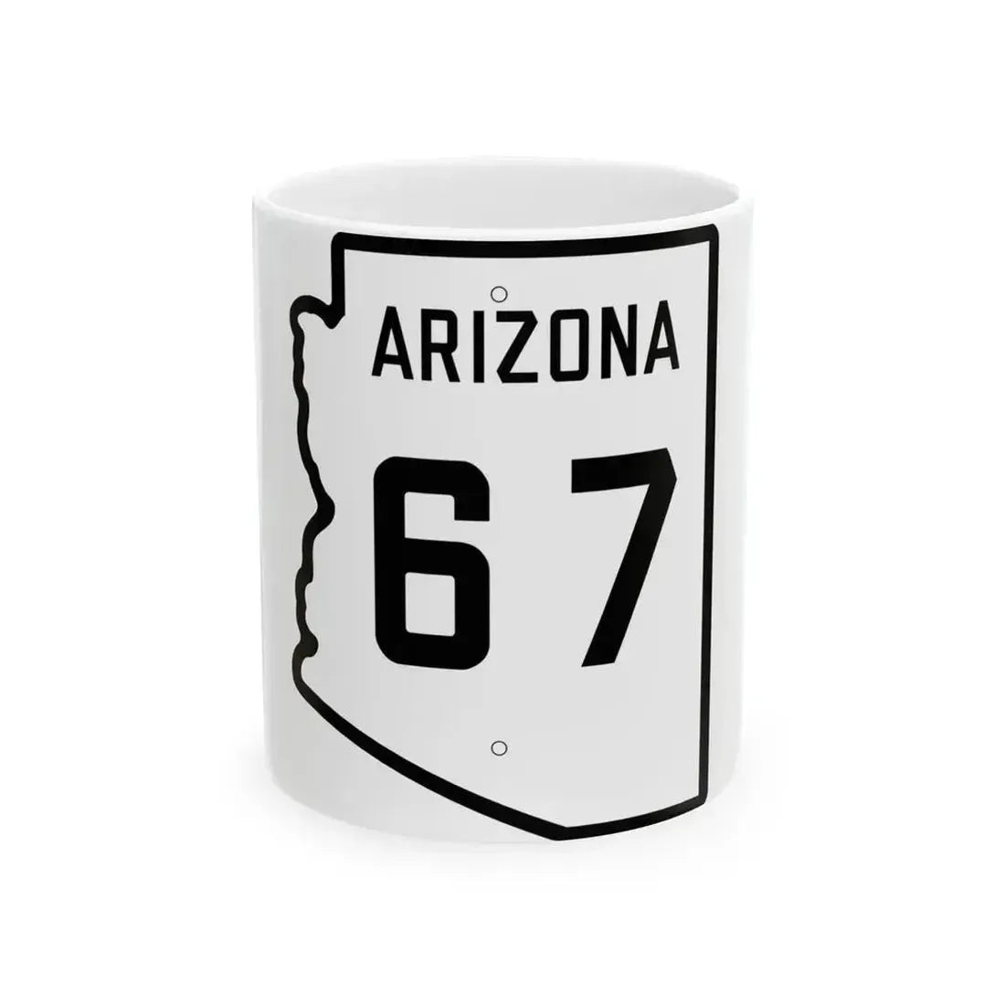 Arizona 67 1941 (Arizona) (Road Sign) White Coffee Mug 11oz - Go Mug Yourself