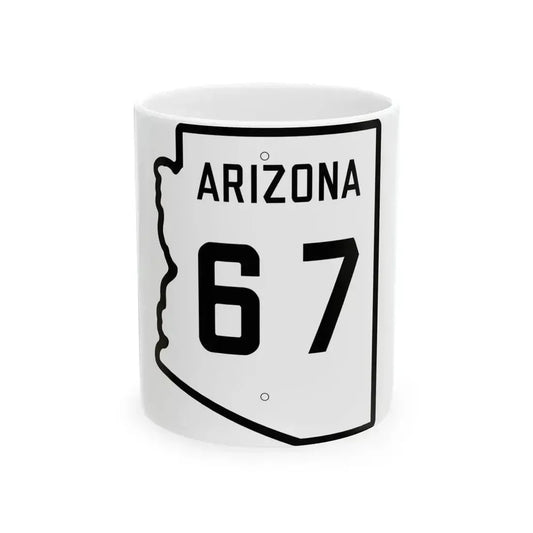 Arizona 67 1941 (Arizona) (Road Sign) White Coffee Mug 11oz - Go Mug Yourself