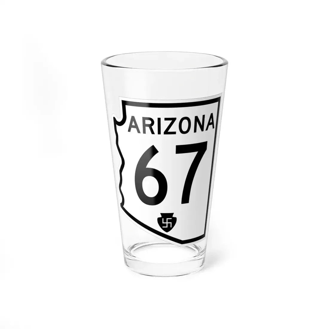 Arizona 67 1956 (Arizona) (Road Sign) Pint Glss 16oz 16oz - Go Mug Yourself