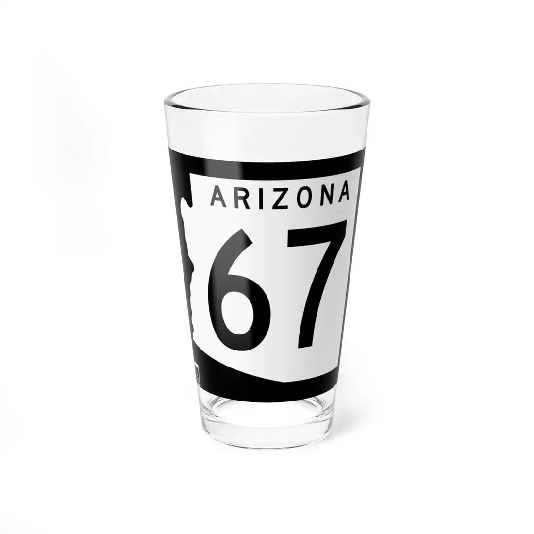Arizona 67 1963 (Arizona) (Road Sign) Pint Glss 16oz 16oz - Go Mug Yourself