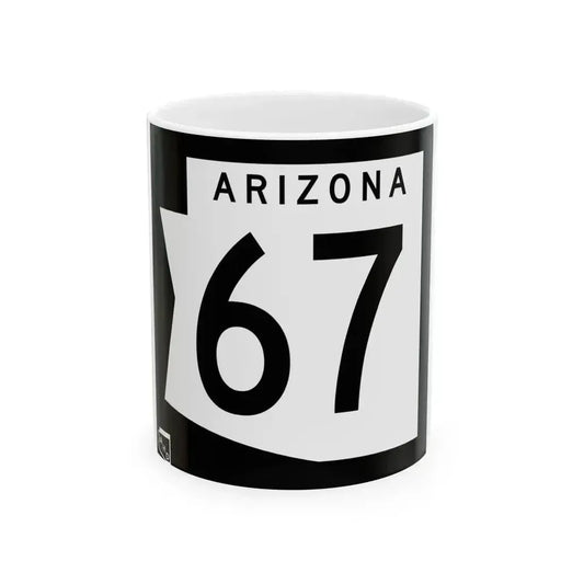Arizona 67 1973 (Arizona) (Road Sign) White Coffee Mug 11oz - Go Mug Yourself