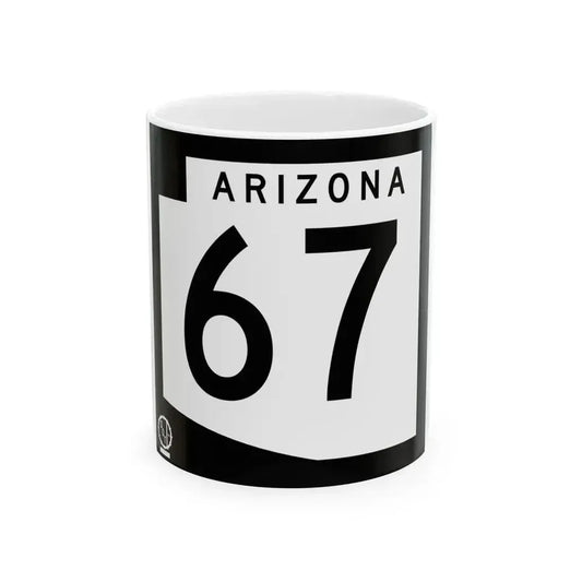 Arizona 67 1978 (Arizona) (Road Sign) White Coffee Mug 11oz - Go Mug Yourself