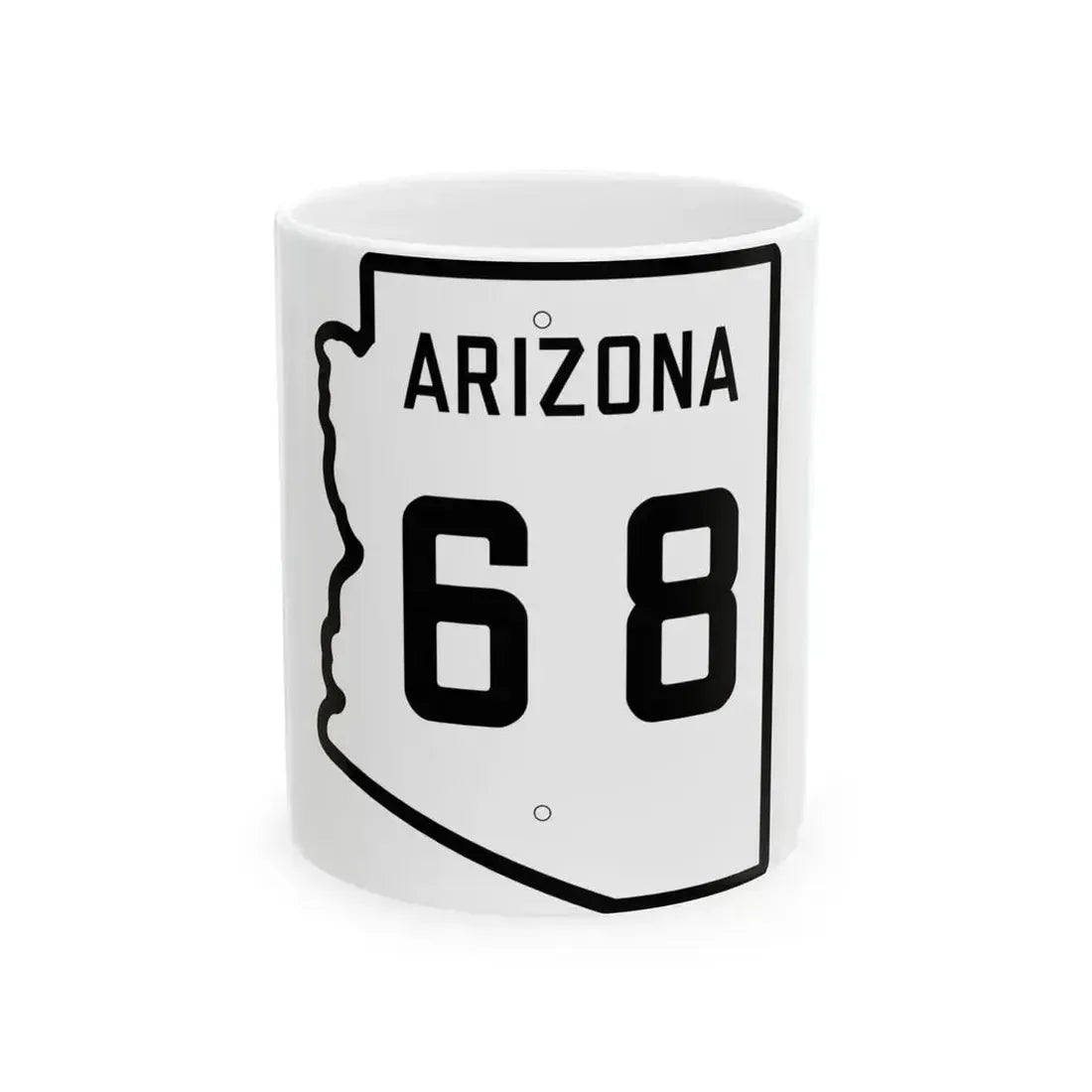Arizona 68 1941 (Arizona) (Road Sign) White Coffee Mug 11oz - Go Mug Yourself