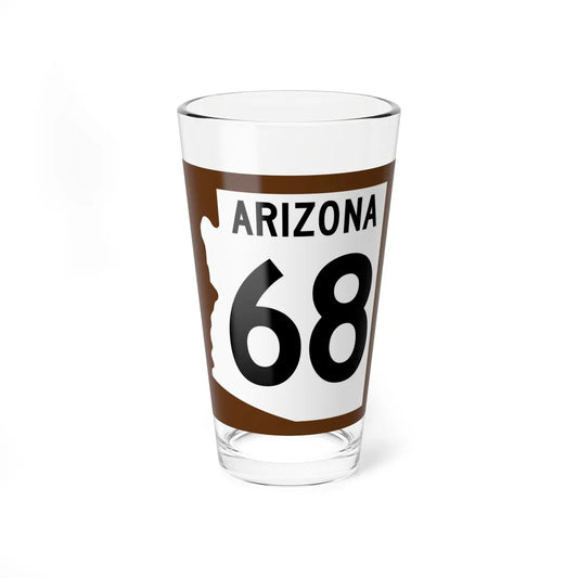 Arizona 68 1960 east (Arizona) (Road Sign) Pint Glss 16oz 16oz - Go Mug Yourself