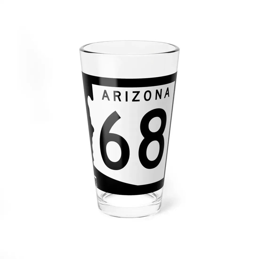 Arizona 68 1963 (Arizona) (Road Sign) Pint Glss 16oz 16oz - Go Mug Yourself
