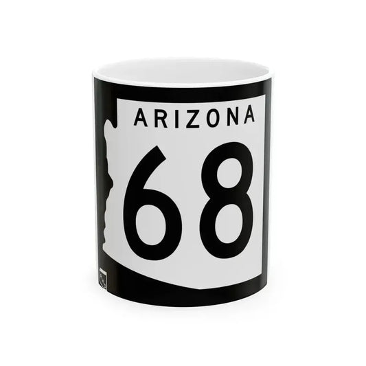 Arizona 68 1963 (Arizona) (Road Sign) White Coffee Mug 11oz - Go Mug Yourself