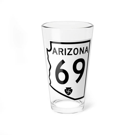Arizona 69 1956 (Arizona) (Road Sign) Pint Glss 16oz 16oz - Go Mug Yourself