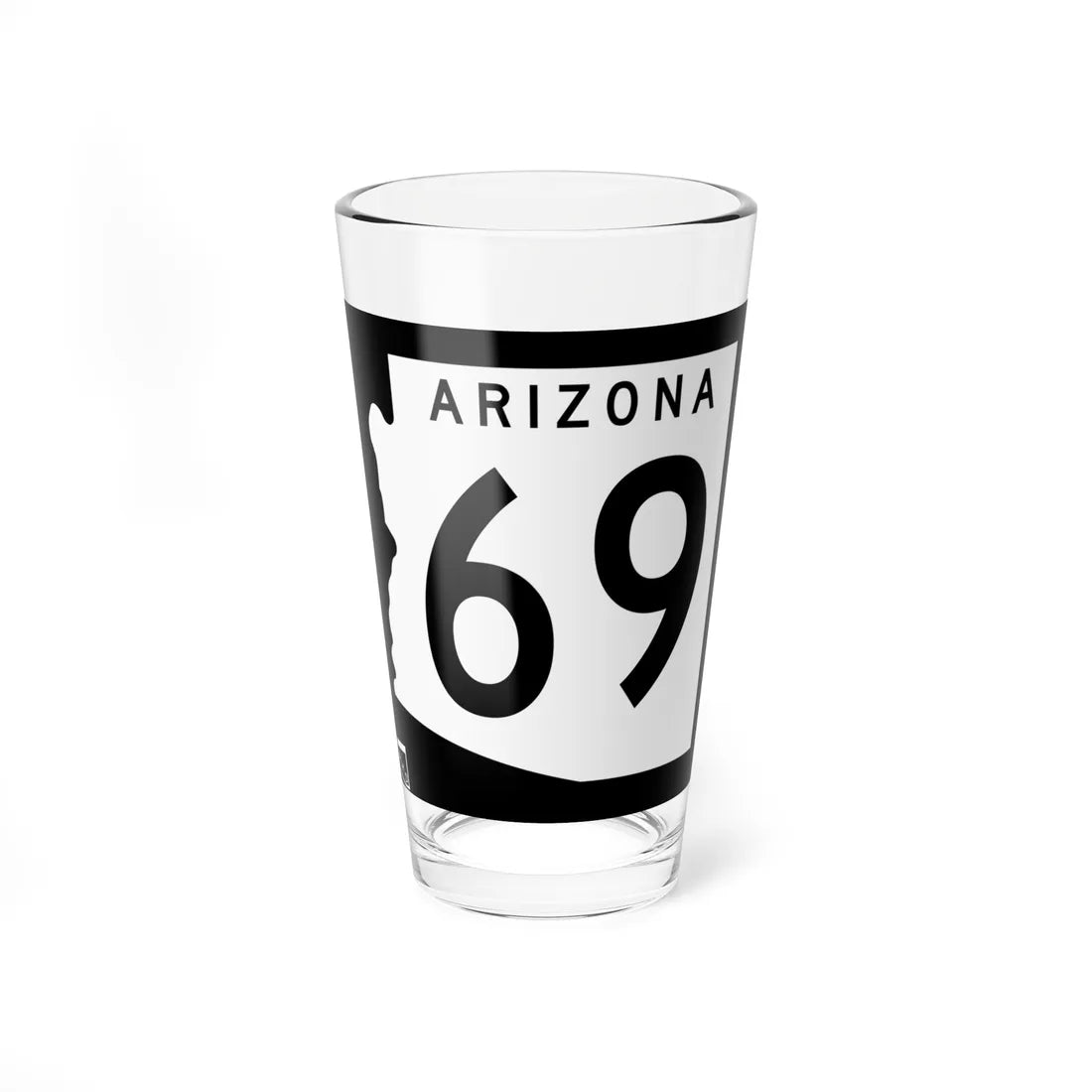 Arizona 69 1963 (Arizona) (Road Sign) Pint Glss 16oz 16oz - Go Mug Yourself