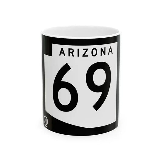 Arizona 69 1978 (Arizona) (Road Sign) White Coffee Mug 11oz - Go Mug Yourself