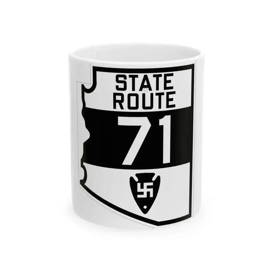 Arizona 71 1927 (Arizona) (Road Sign) White Coffee Mug 11oz - Go Mug Yourself
