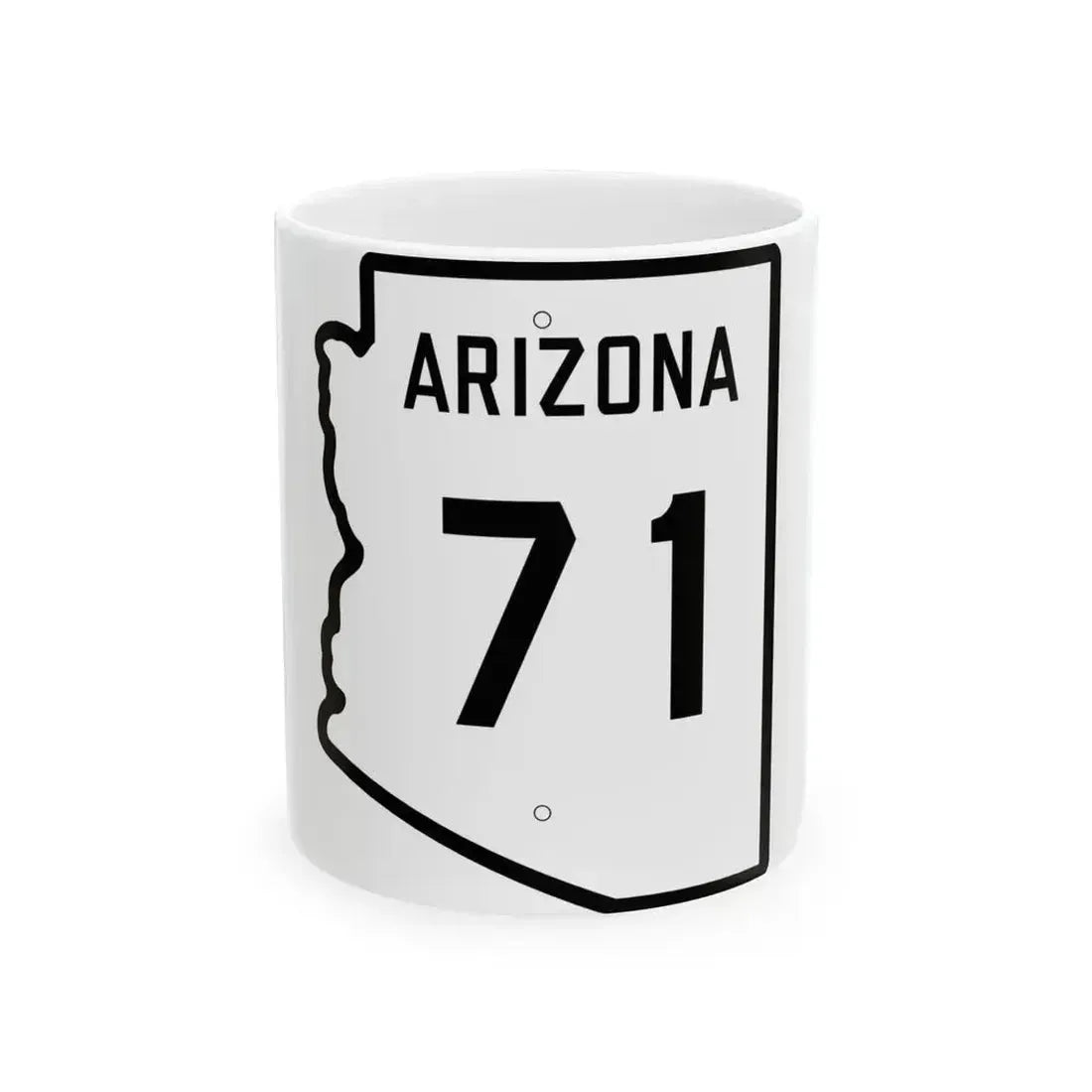 Arizona 71 1941 (Arizona) (Road Sign) White Coffee Mug 11oz - Go Mug Yourself
