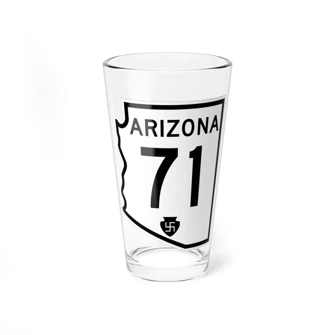 Arizona 71 1956 (Arizona) (Road Sign) Pint Glss 16oz 16oz - Go Mug Yourself