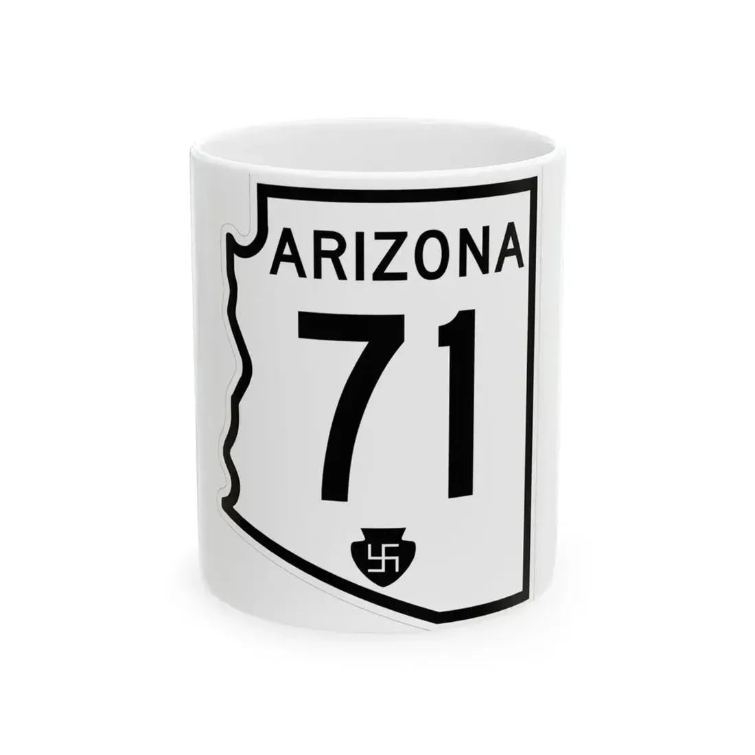 Arizona 71 1956 (Arizona) (Road Sign) White Coffee Mug 11oz - Go Mug Yourself