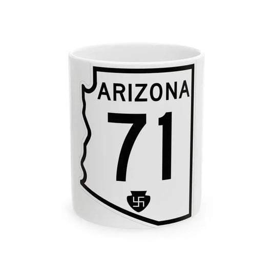 Arizona 71 1956 (Arizona) (Road Sign) White Coffee Mug 11oz - Go Mug Yourself