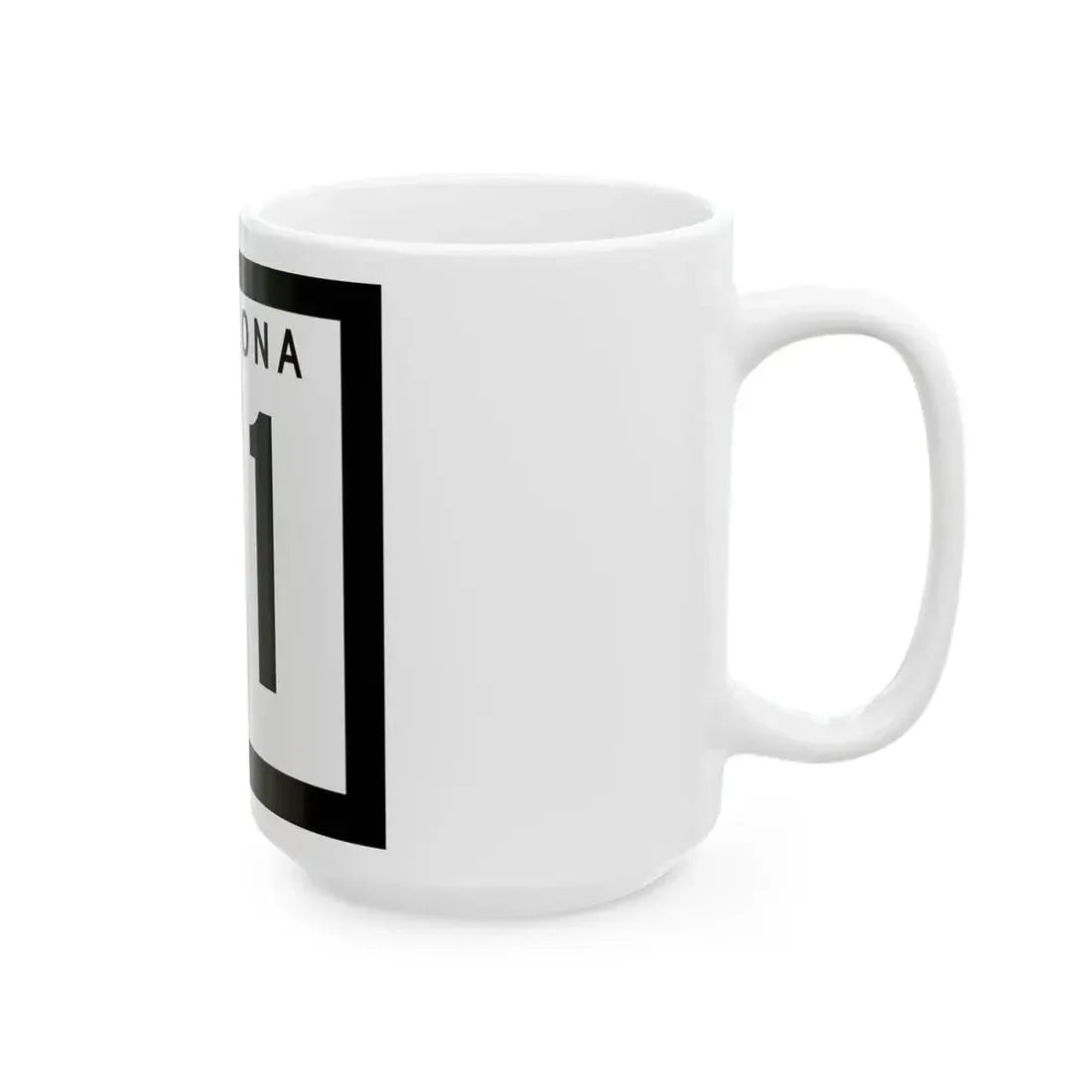 Arizona 71 1963 (Arizona) (Road Sign) White Coffee Mug - Go Mug Yourself
