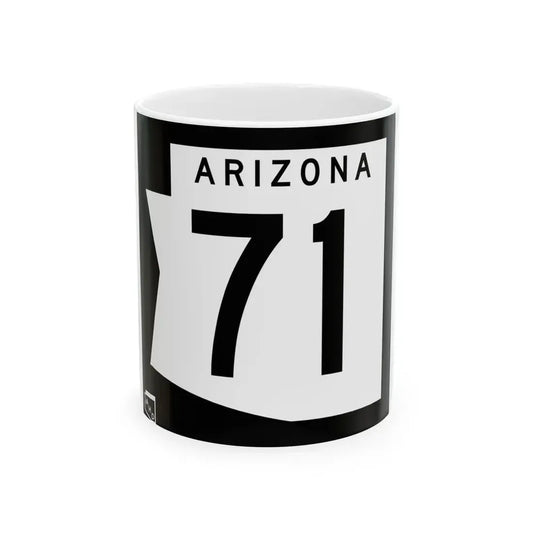 Arizona 71 1973 (Arizona) (Road Sign) White Coffee Mug 11oz - Go Mug Yourself