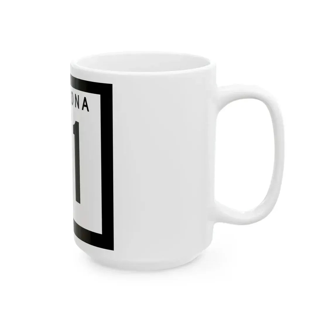 Arizona 71 1973 (Arizona) (Road Sign) White Coffee Mug - Go Mug Yourself