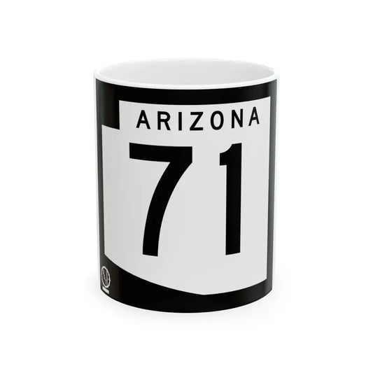 Arizona 71 1978 (Arizona) (Road Sign) White Coffee Mug 11oz - Go Mug Yourself