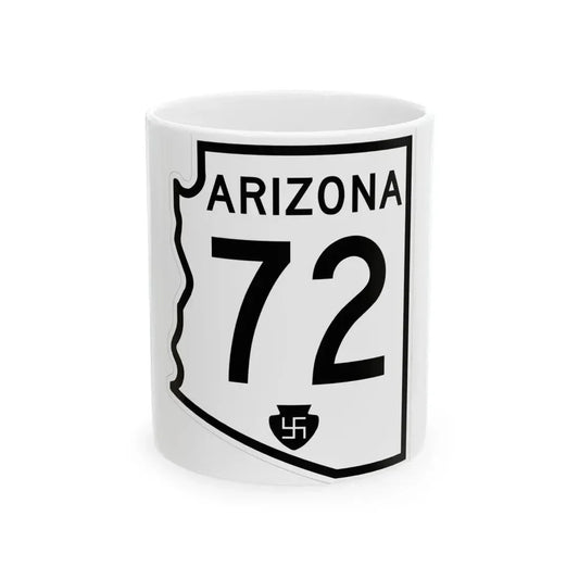 Arizona 72 1956 (Arizona) (Road Sign) White Coffee Mug 11oz - Go Mug Yourself