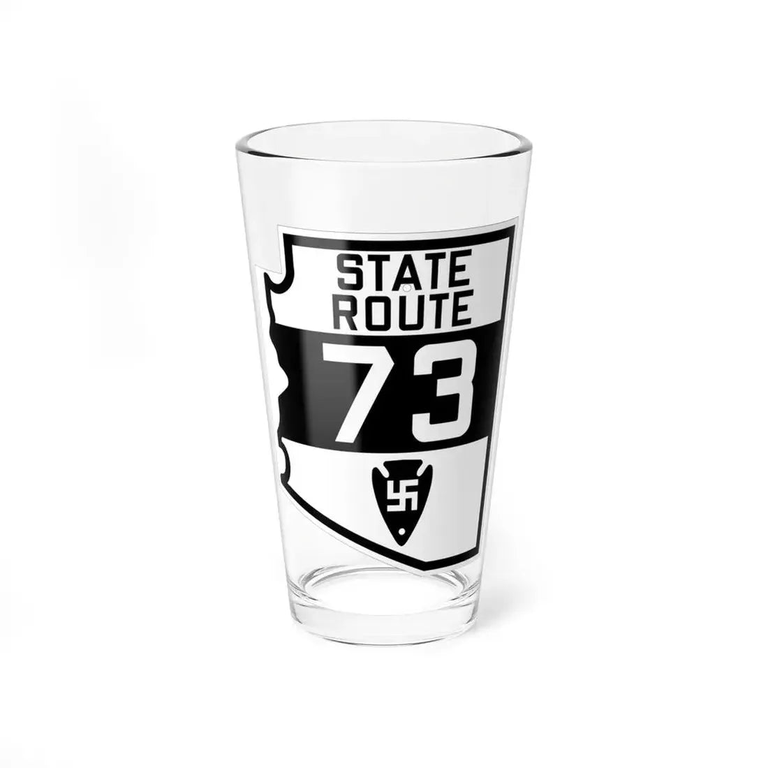 Arizona 73 1927 (Arizona) (Road Sign) Pint Glss 16oz 16oz - Go Mug Yourself