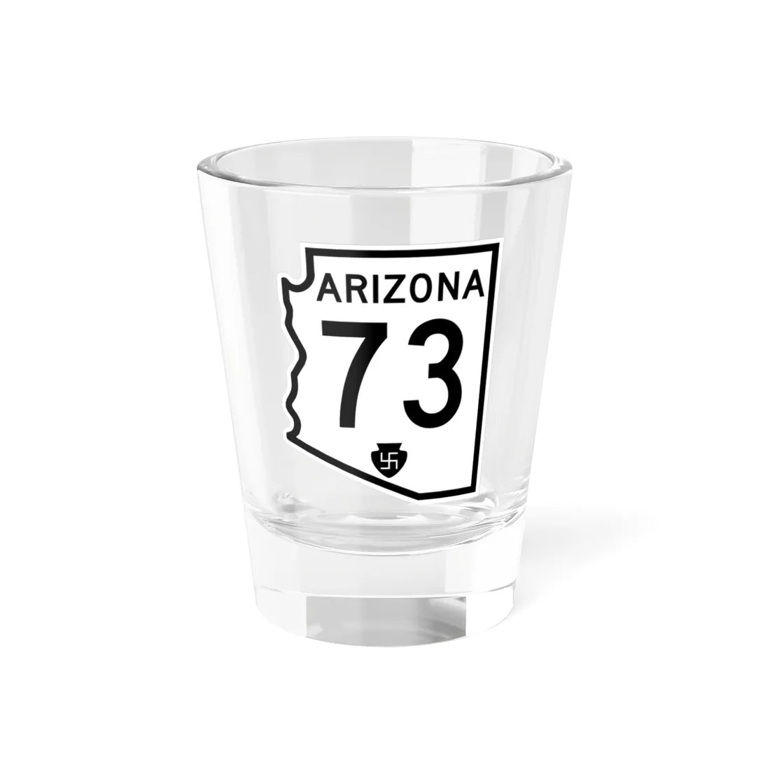 Arizona 73 1956 (Arizona) (Road Sign) Shot Glass 1.5oz 1.5oz - Go Mug Yourself