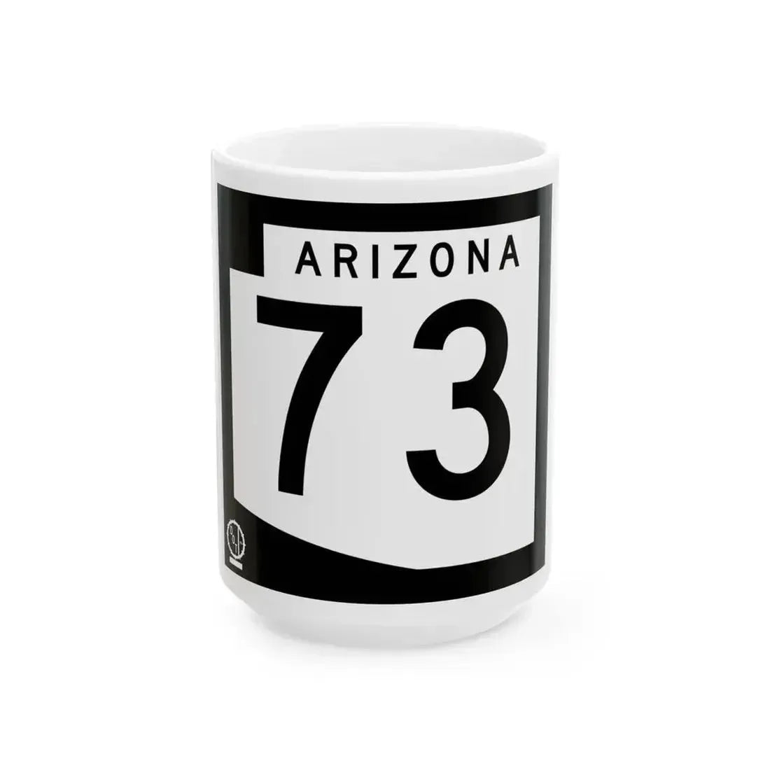 Arizona 73 1978 (Arizona) (Road Sign) White Coffee Mug 15oz - Go Mug Yourself