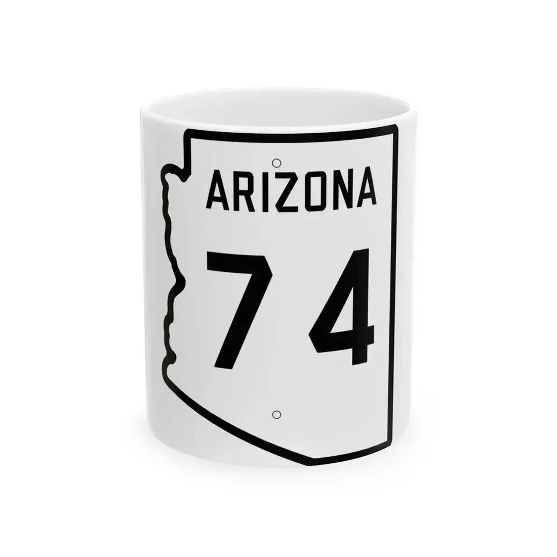 Arizona 74 1941 (Arizona) (Road Sign) White Coffee Mug 11oz - Go Mug Yourself
