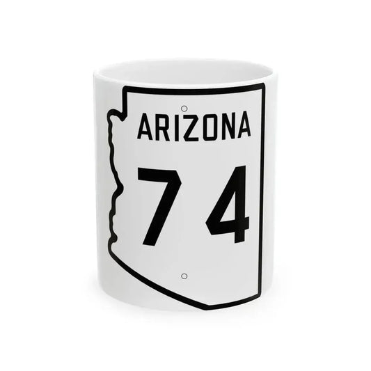 Arizona 74 1941 (Arizona) (Road Sign) White Coffee Mug 11oz - Go Mug Yourself