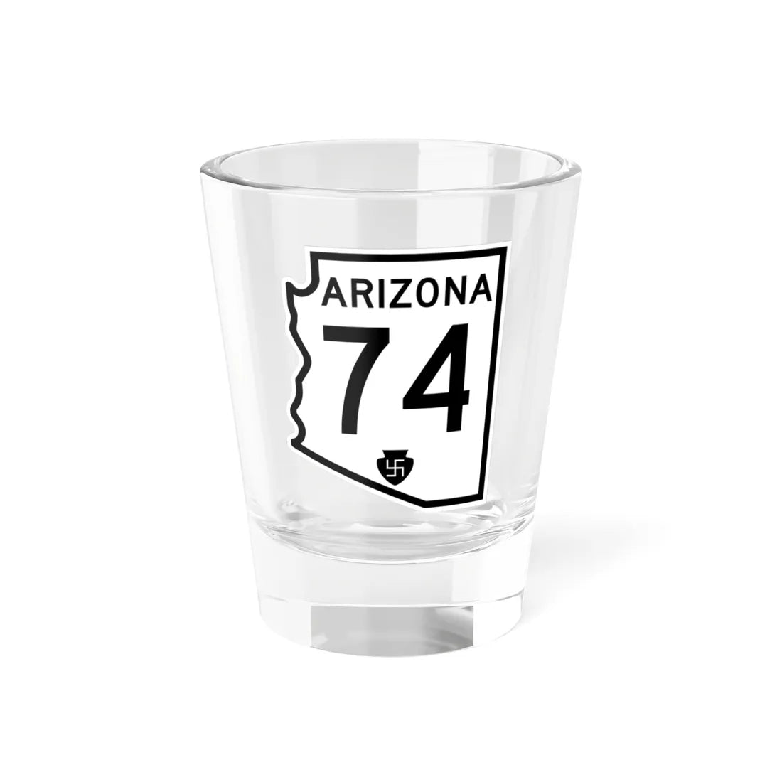 Arizona 74 1956 (Arizona) (Road Sign) Shot Glass 1.5oz 1.5oz - Go Mug Yourself