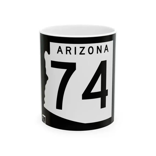 Arizona 74 1963 (Arizona) (Road Sign) White Coffee Mug 11oz - Go Mug Yourself