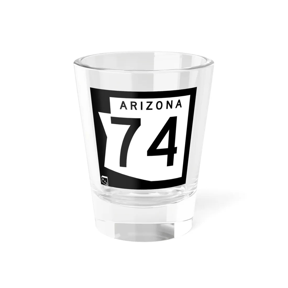 Arizona 74 1973 (Arizona) (Road Sign) Shot Glass 1.5oz 1.5oz - Go Mug Yourself