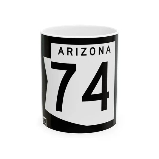 Arizona 74 1973 (Arizona) (Road Sign) White Coffee Mug 11oz - Go Mug Yourself